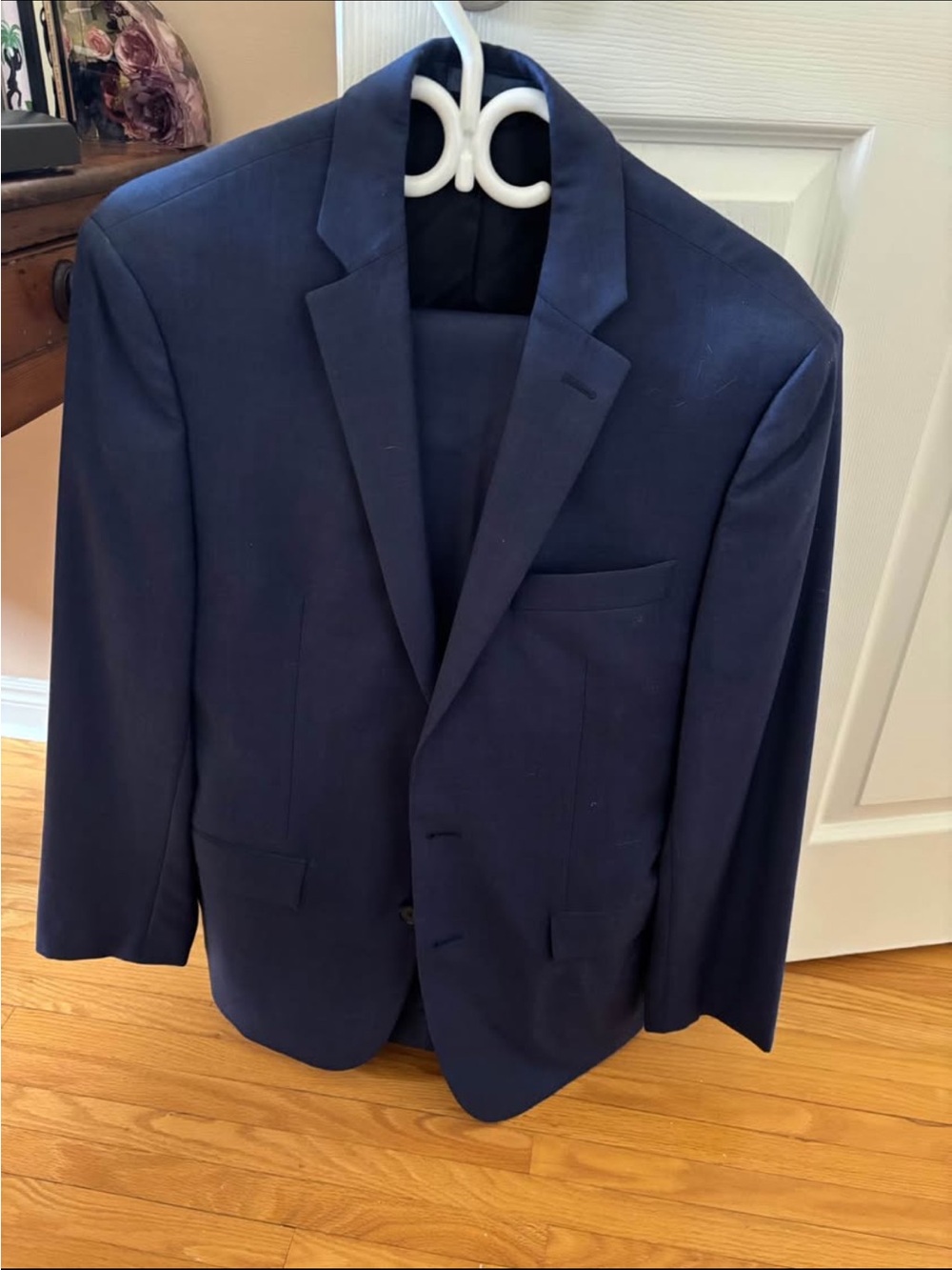 Men’s blue 100% wool suit Macy’s